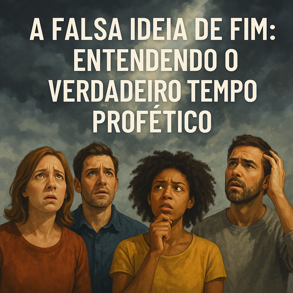 Pessoas olhando para o céu com expressão de dúvida e reflexão, representando a confusão sobre os últimos dias e o tempo da preparação profética segundo a Bíblia.