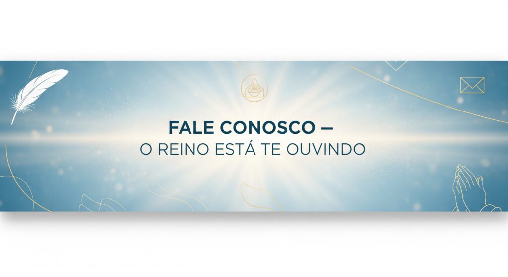 Página de contato do blog O Reino Já Chegou – Fale conosco, o Reino está te ouvindo